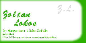 zoltan lokos business card