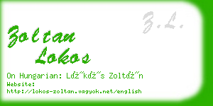 zoltan lokos business card